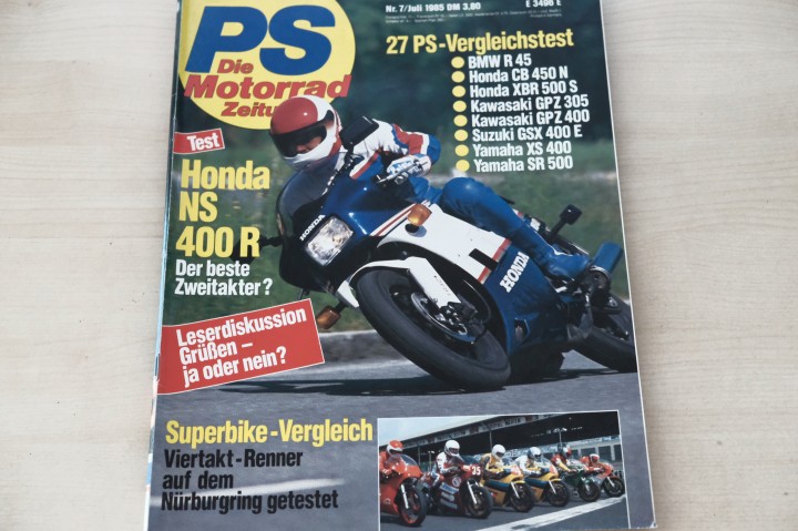 Deckblatt PS Sport Motorrad (07/1985)